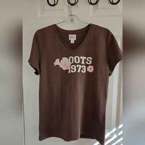 Roots Canada Womens Tee Shirt. Large